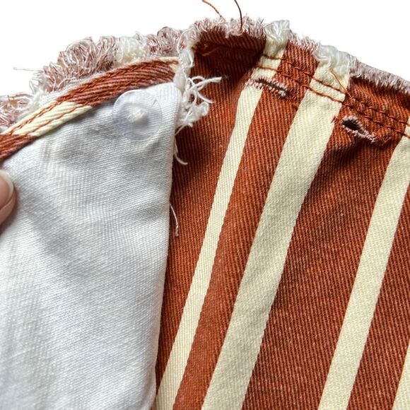 NWT Cotton On Striped Denim Wrap Mini Skirt 8 - Picture 6 of 9